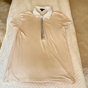 Ann Taylor embellished polo shirt